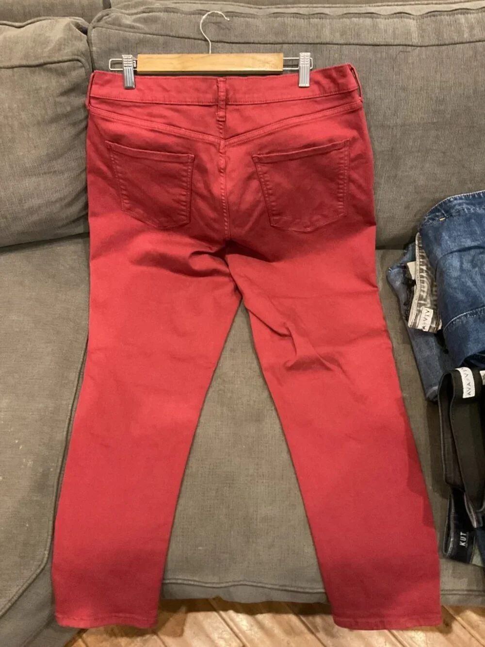 a.n.a. High-Rise Skinny Ankle Jeans | Burgundy Red | Size 18 | Like New